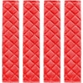 thumbnail image 1 of 4 Pack Seat Belt Cover Extra Long Seat Belt Pads for Car Soft Comfort Shoulder Strap Covers Harness Pads Helps Protect Your Neck and Shoulder(10.6 Inch,Red), 1 of 12