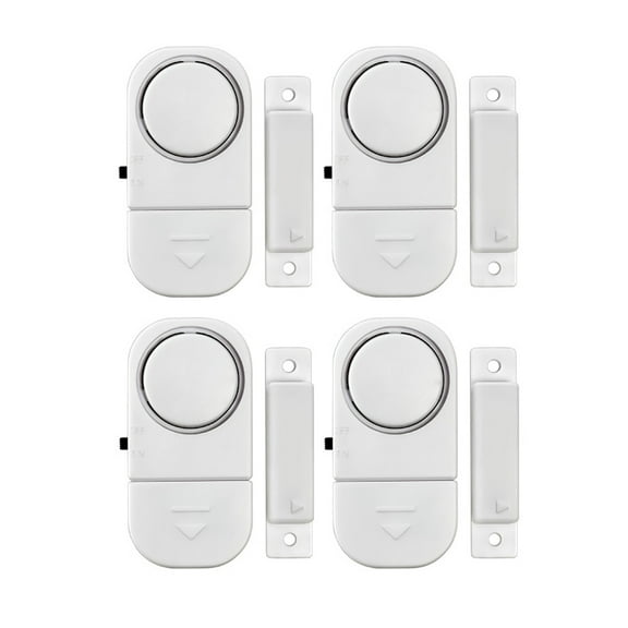 4-Pack Security Window Door Entry Home Protection Alarm Burglar Alert Magnetic Sensor
