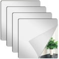 4 Pack Self Adhesive Acrylic Mirror, Plastic Mirror Sheets Wall