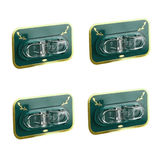 4-Pack Self-Adhesive Cable Organizer Clips, Wire Manager for Desk and Home Office, Cord Holder for Data Cable Routing and Phone Chargers
