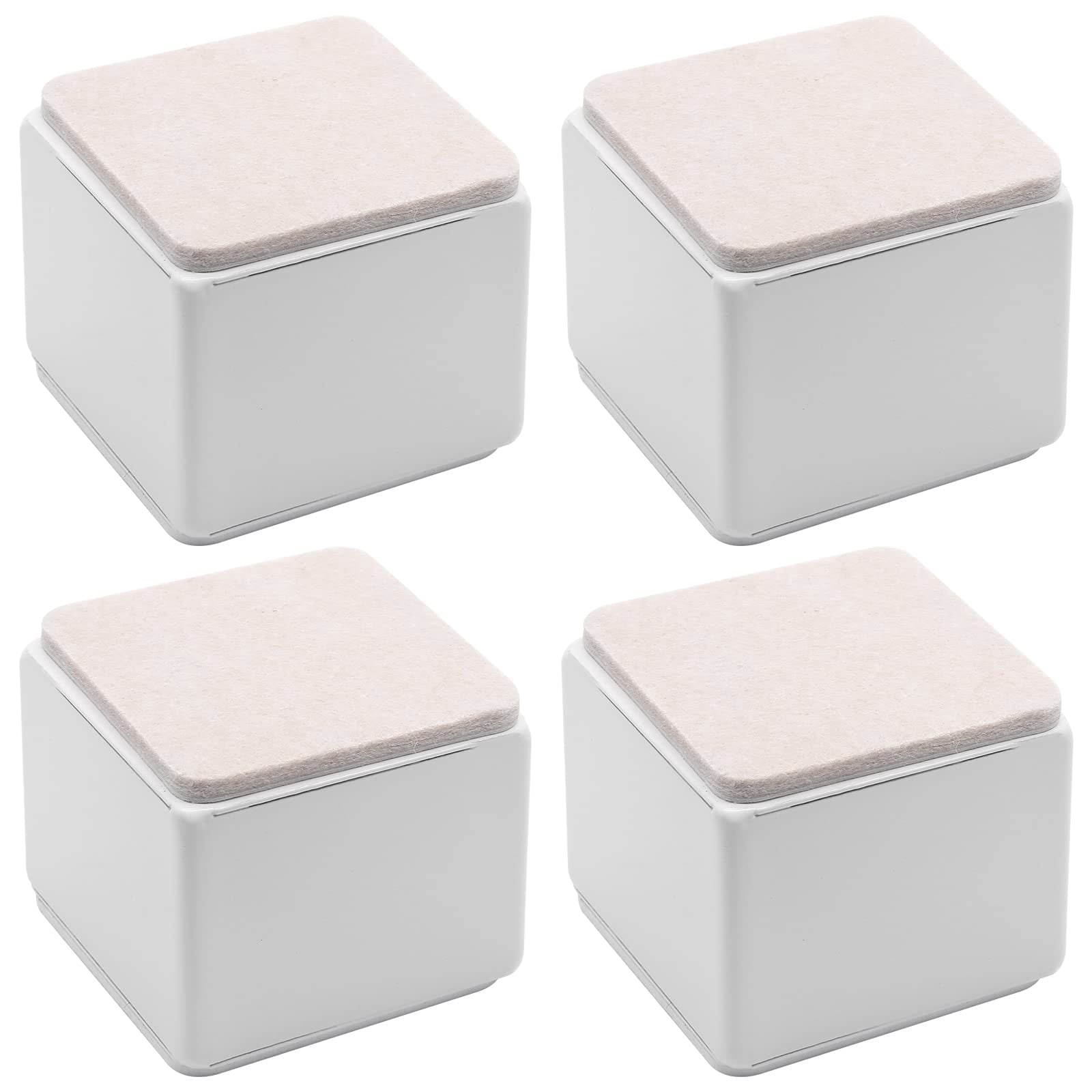 Felt Riser Kit 4 Pack Self-Adhesive Furniture Leg Risers, Heavy Duty Carbon Steel ...