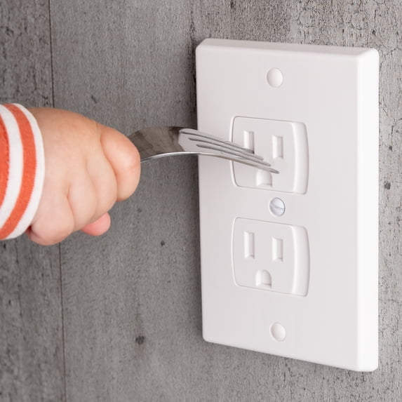 4-Pack Self-Closing Outlet Covers for Baby Proofing