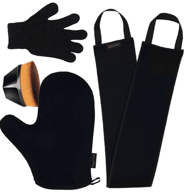 4 Pack Self Tanning Mitt Applicator Kit, Self Tan Glove, Back Lotion Applicator
