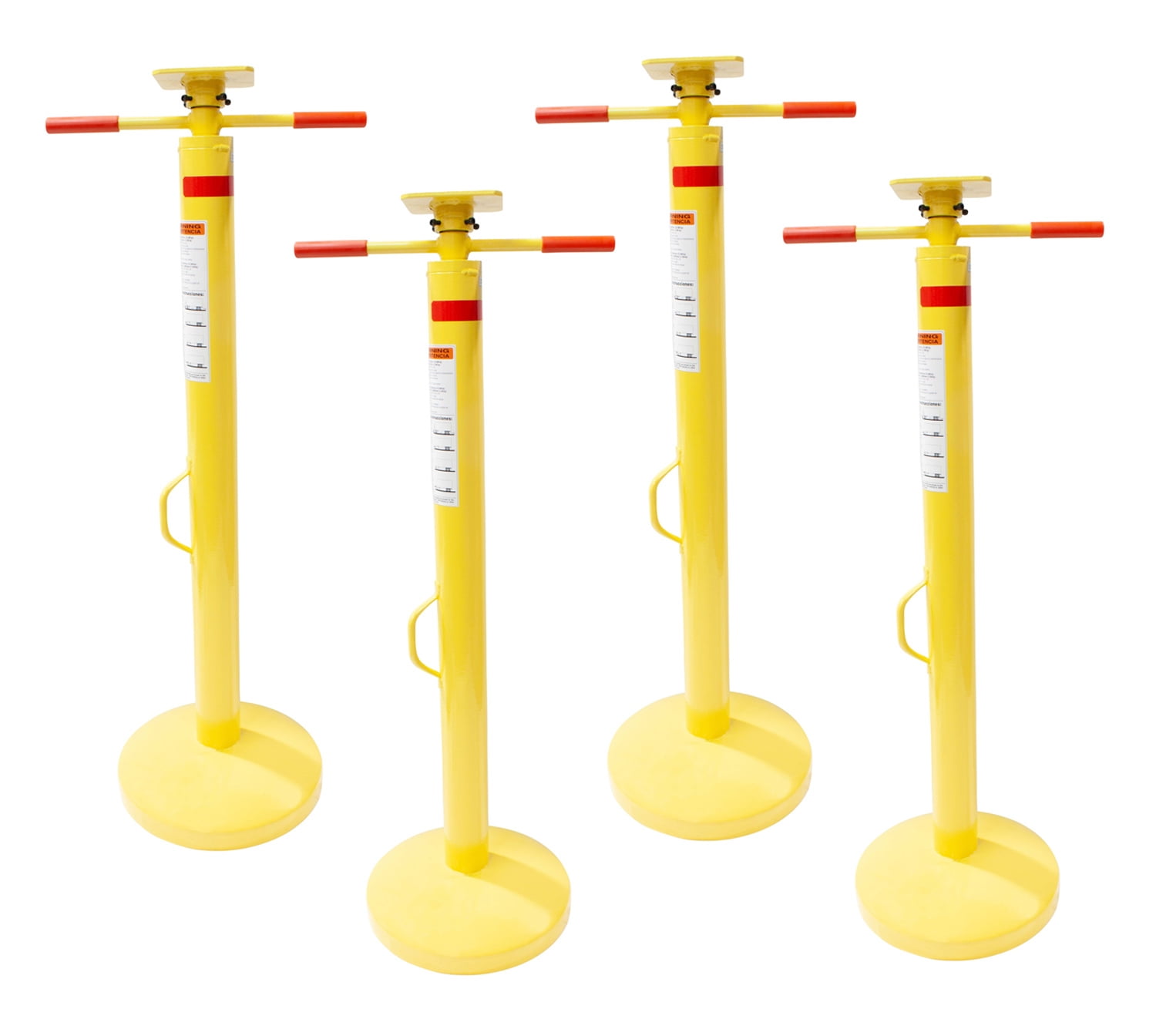 (4 Pack) Semi Trailer Stabilizing Jack Stand 50,000 Lbs Static Capacity