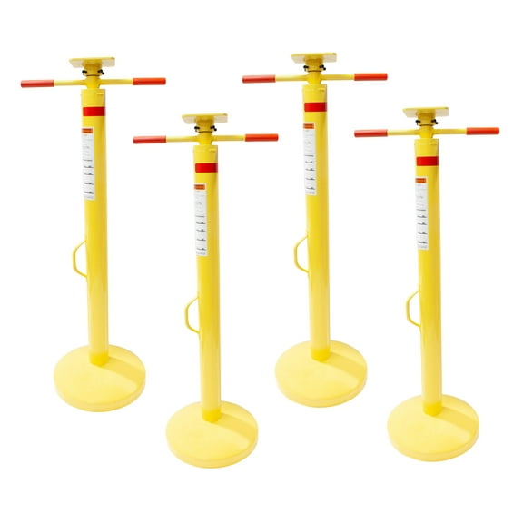 (4 Pack) Semi Trailer Stabilizing Jack Stand 50,000 Lbs Static Capacity