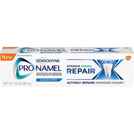 4 Pack Sensodyne Pronamel Intensive Enamel Repair Toothpaste, Clean Mint, 3.4 Oz