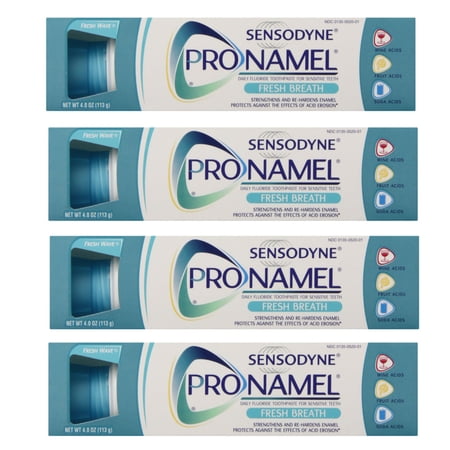 4 Pack Sensodyne Pronamel Toothpaste Fresh Breath Protects from Acids, 4 oz Each