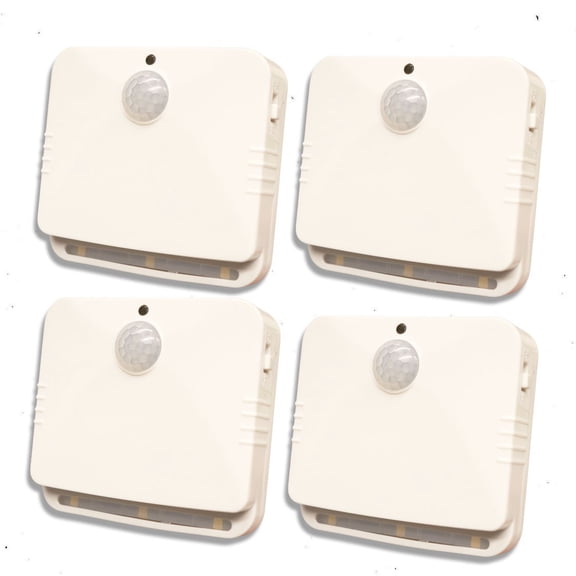4 Pack- Sensor Brite Peel & Stick Wireless Motion-Activated LED Path/Step Lights