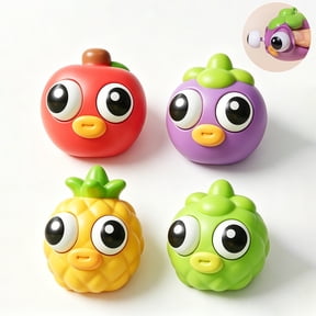 4 Pack Sensory Fidget Toys for Stress Relief, Cute Fruits Soft Stretchy Toy for Adults and Kids Anxiety Relief, Birthday Gifts & Desk Toys