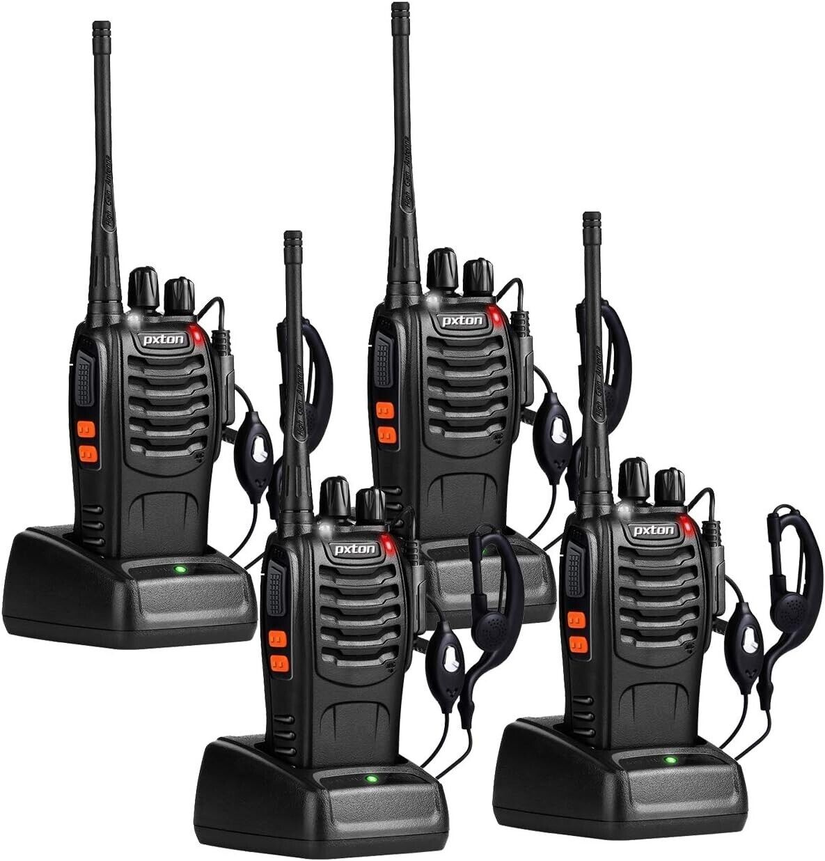 4 Pack Set Long Range Walkie Talkie 5 Mile Two Way Radio Charge