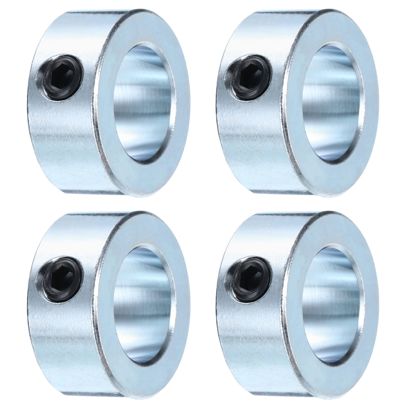 4 Pack Set Screw Collars 3/4" Bore Zinc Plated Steel Shaft Collars, 11