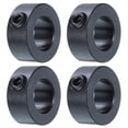 thumbnail image 1 of 4 Pack Set Screw Collars 5/8" Bore Carbon Steel Shaft Collars, 1-1/8" OD, 1/2" Width Axle Collar Clamp, Black Oxide, 1 of 5