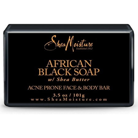4 Pack - Shea Moisture African Black Soap Facial Bar Soap 3.5 oz