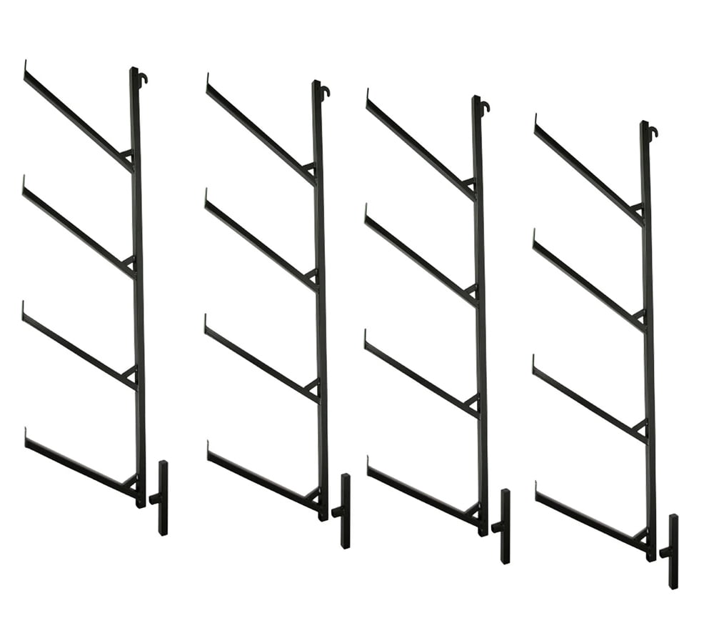 (4 Pack) Shipping Container 4 Tier Pipe Racks, 18