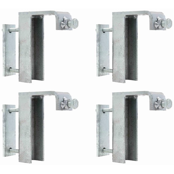 4 Pack Shipping Container Corner Base Rail Clamp - Heavy Duty Galvanized Steel Bolt-On Clamp for Container Shelter Frame, No Drill Installation, Fits ISO Containers, 7,700 lbs WLL