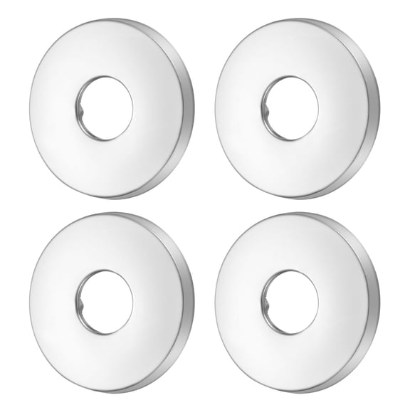 4 Pack Shower Arm Flange, 0.8"x 2.6"x 0.3"(OD.x ID.x H) Stainless Steel Round Escutcheon Plate, Wall Split Flange, Wall-Mounted Water Pipe Cover for Pipe, Silver