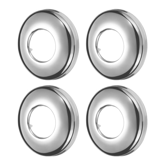 4 Pack Shower Arm Flange, 1.3"x 3"x 0.6"(OD.x ID.x H) Stainless Steel Round Escutcheon Plate, Wall Split Flange, Wall-Mounted Water Pipe Cover for Pipe, Silver