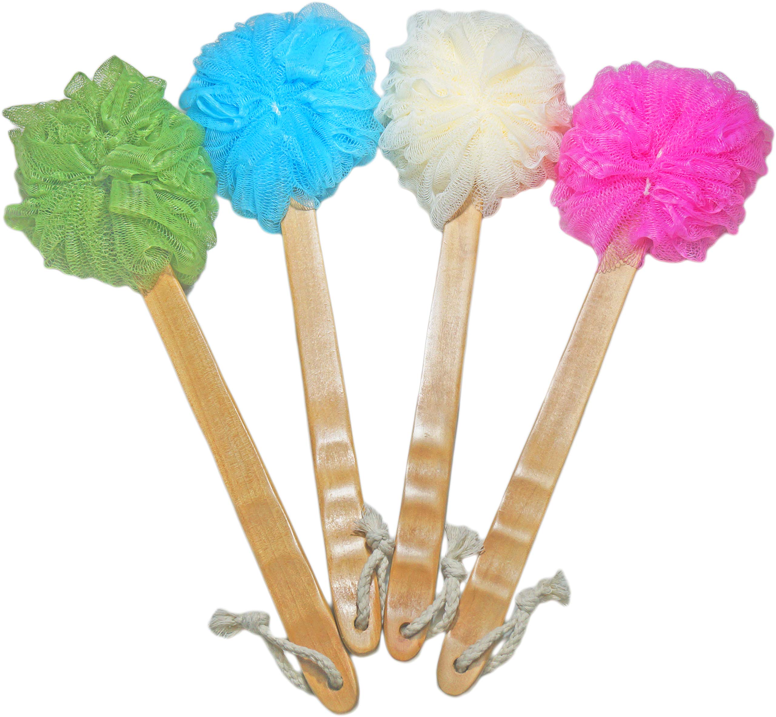 4 Pack Shower Loofah Body & Back Scrubber Exfoliating Loofah luffa
