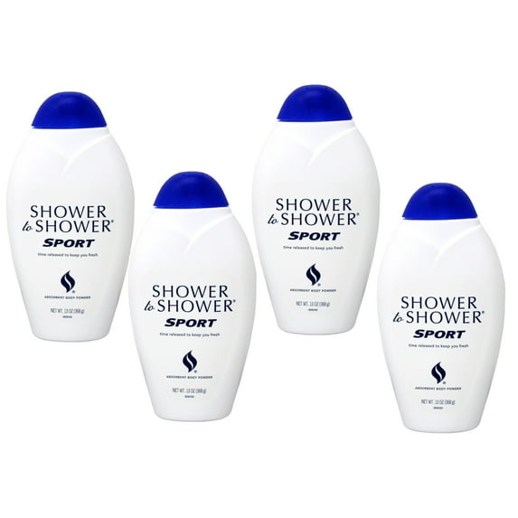4 Pack - Shower to Shower Sport Absorbent Body Powder 13 Ounce