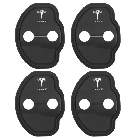 4-Pack Silicone Door Lock Cover Shock Absorber Sticker for Tesla Model 3/Y/S/X/Roadster/Cybertruck