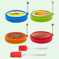 4 Pack Silicone Egg Ring Molds for Cooking, NonStick Pancake Mold