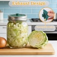 thumbnail image 1 of 4-Pack Silicone Fermentation Lids for Wide Mouth Mason Jars - Waterless Airlock Pickle Pipes with Smart Date Tracker - BPA-Free Fermenter Caps for Sauerkraut, Kimchi & Pickles (Jars Not Included), 1 of 4