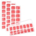 thumbnail image 1 of 4 Pack Silicone Ice Cube Trays with Lid - BPA Free Flexible 56-Ice Cubes Molds Easy Release Ice Trays with Spill-Resistant Removable Cover, Dishwasher Safe and Stackable Durable,gticphyj, 1 of 5