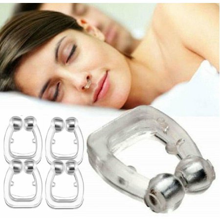4-Pack Silicone Magnetic Anti Snore Stop Snoring Nose Clip Sleeping Aid Apnea