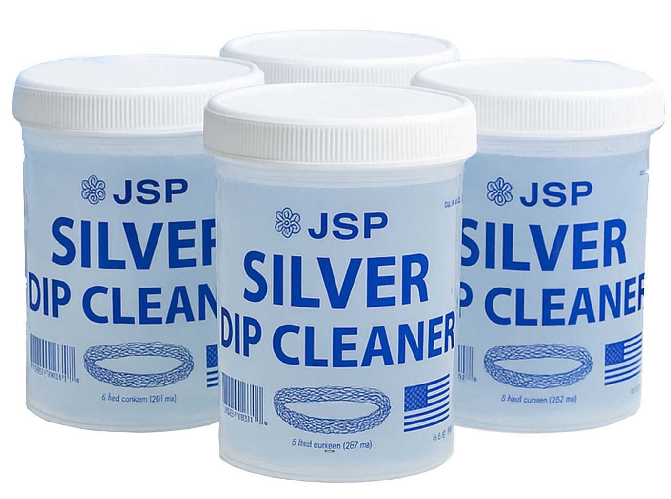 WAYMIL 4 Pack Silver Dip Cleaner Tarnish Remover for Jewelry, Silverware & Ornaments