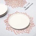 thumbnail image 1 of 4-Pack Silver PVC Placemats ,Reversible Hollow out Design Table Chargers for Dining Table Settings (15inch), 1 of 10