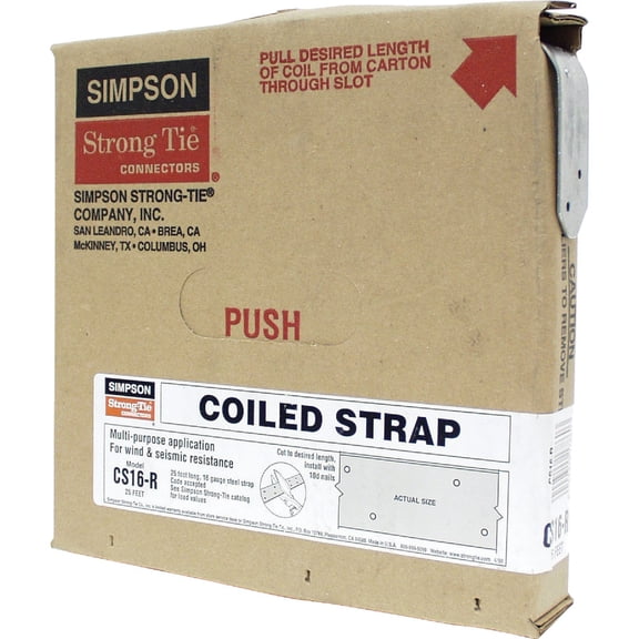 4 Pack Simpson Strong Tie CS16-R 16-Gauge Coiled Strap 1-1/4" x 25'