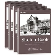 Hapric Spiral Bound Sketch Book 9 12 inch, 4 Pack, 50 Sheets