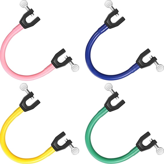 4 Pack Ski Tip Connector Trainer for Beginners, Ski Wedge Training Aid with Adjustable Clamps, Speed Control & Turning Practice Tool, Pink Yellow Green Blue