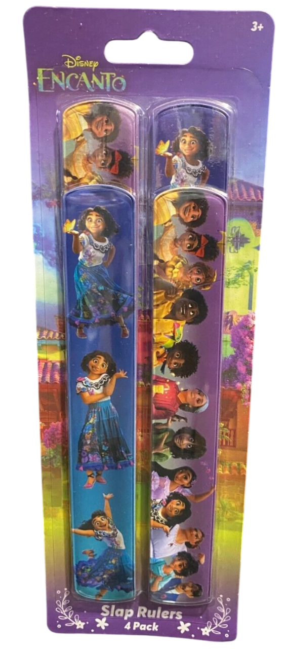 4 Pack Slap Ruler Bracelet Fun Snap On Wristbands with 2 Designs, Party ...