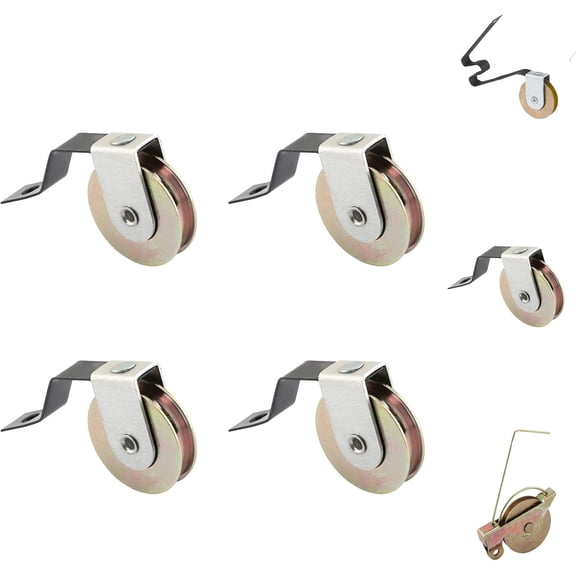 4 Pack Sliding Screen Door Rollers Tension Spring Fits for M-Shaped Rollers,B638, B687, B 639 Replacement on Both Top and Bottom, 1" Concaved Steel Ball Bearing