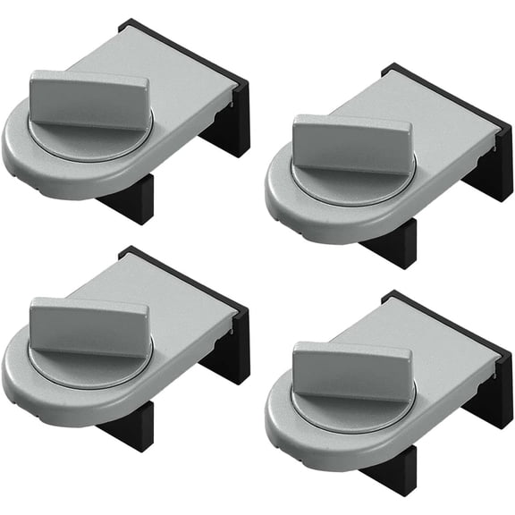 4 Pack Sliding Window Locks, Adjustable Security Locks for Sliding Doors & Windows, Child Safety Locks for Home & Apartment