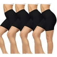 thumbnail image 1 of 4 Pack Slip Shorts for Women Under Dress,Anti Chafing Seamless Smooth Boyshorts Buttlift Panties Boxer Briefs for Women, 1 of 6