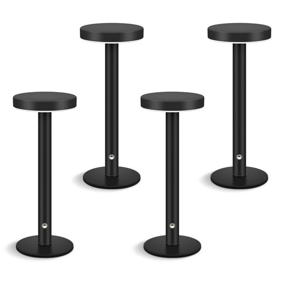 Tsothea 4-Pack Small Cordless Rechargeable Battery-Operated Table Lamps