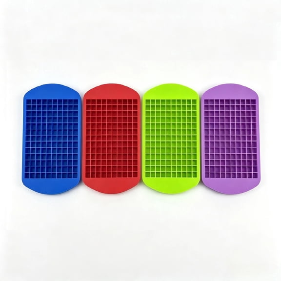 4-Pack Small Nugget Ice Cube Tray Silicone, BPA-Free Crushed Ice Maker, Black