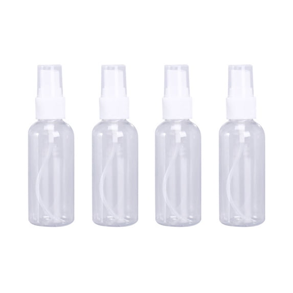 4 Pack Small Spray Bottles for Travel, 4 OZ Refillable Empty Bottles with Fine Mist, Leak-Proof Portable Plastic Clear Sprayer for Essential Oils, Cleaning, Perfume, Skin Care Liquid