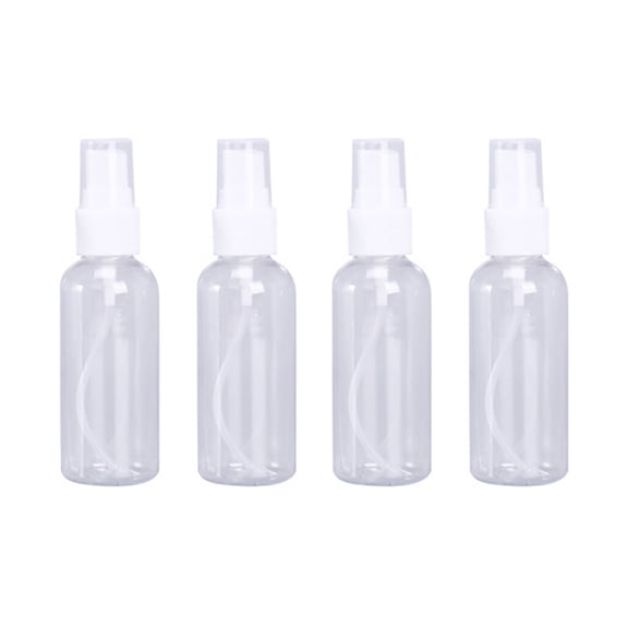4 Pack Small Spray Bottles for Travel, 4 OZ Refillable Empty Bottles with Fine Mist, Leak-Proof Portable Plastic Clear Sprayer for Essential Oils, Cleaning, Perfume, Skin Care Liquid
