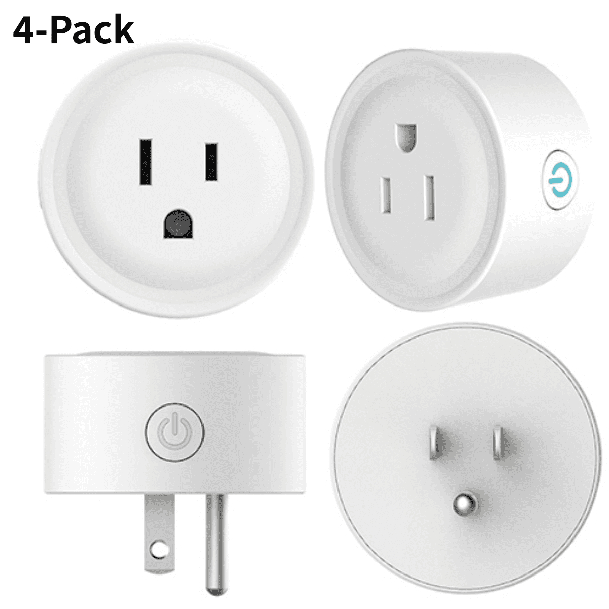 Smart Wi-Fi Plug-In Outlet 4-Pack with Surge Protection