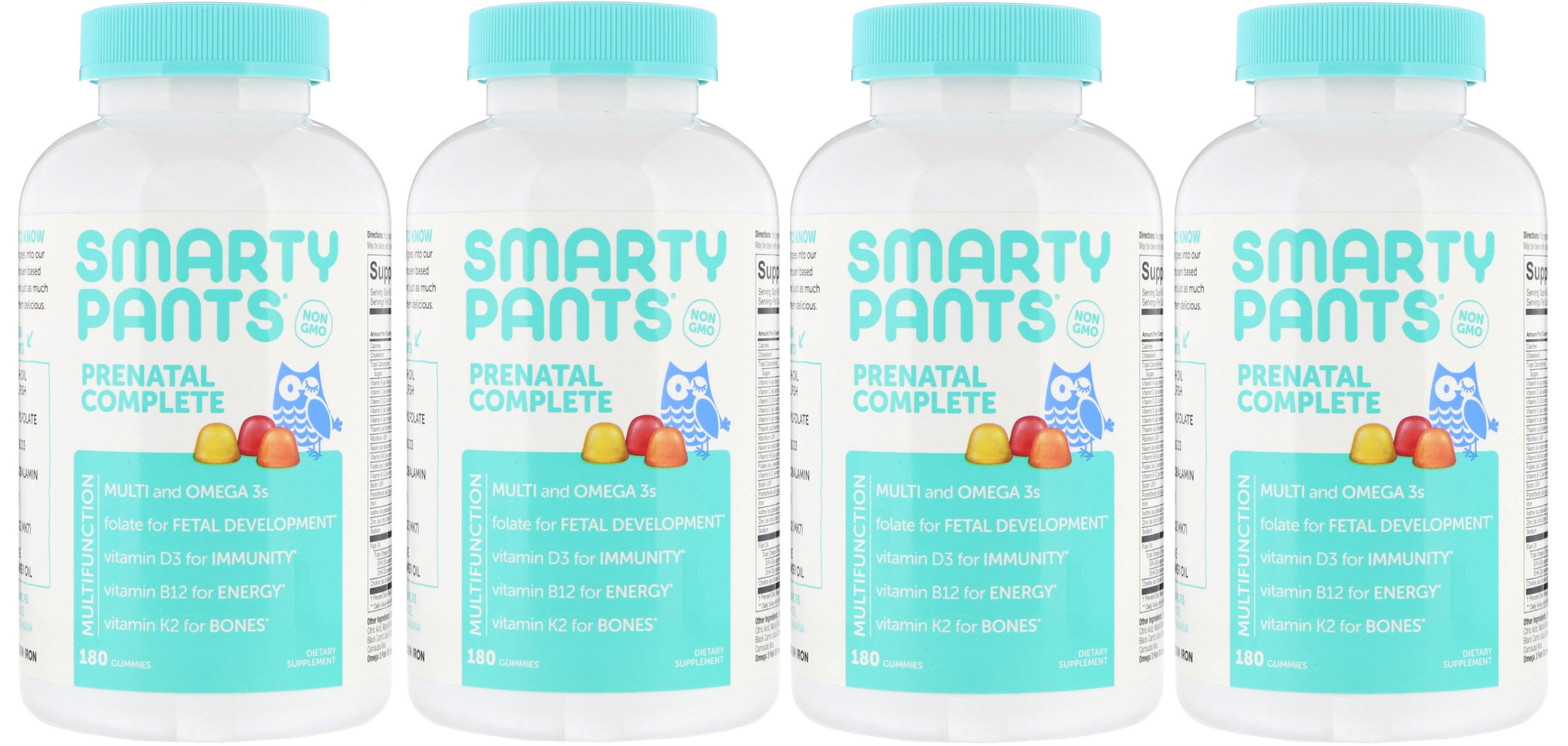 (4 Pack) Smartypants Prenatal Multivitamin + Omega 3's + Vitamin D3