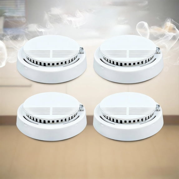 4 Pack Smoke Detector Home Security Sensor Alert Alarm