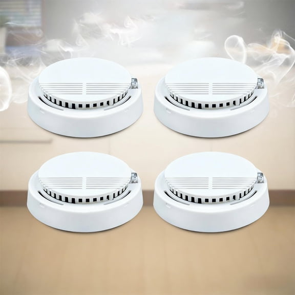 4 Pack Smoke Detector Home Security Sensor Alert Alarm