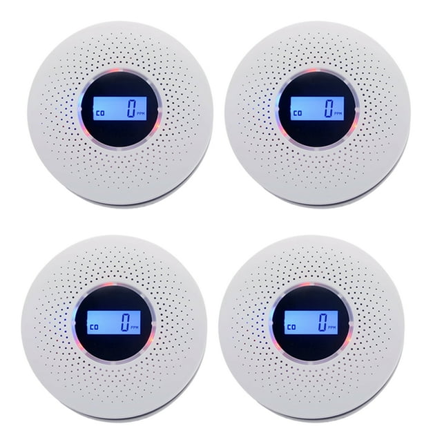 4 Pack Smoke and Carbon Monoxide Detector, 2 in1 Combination CO Smoke