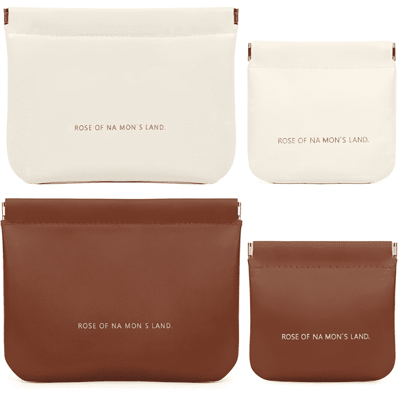 4-Pack Snap Closure Mini Cosmetic Pouches, Purse Organizer Bags for Small Item Storage