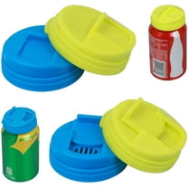 4 Pack Soda Can Covers Beer Cans Cover Leakproof Cap Press Type Splash Cap for Carbonated Water or Soft Drink.