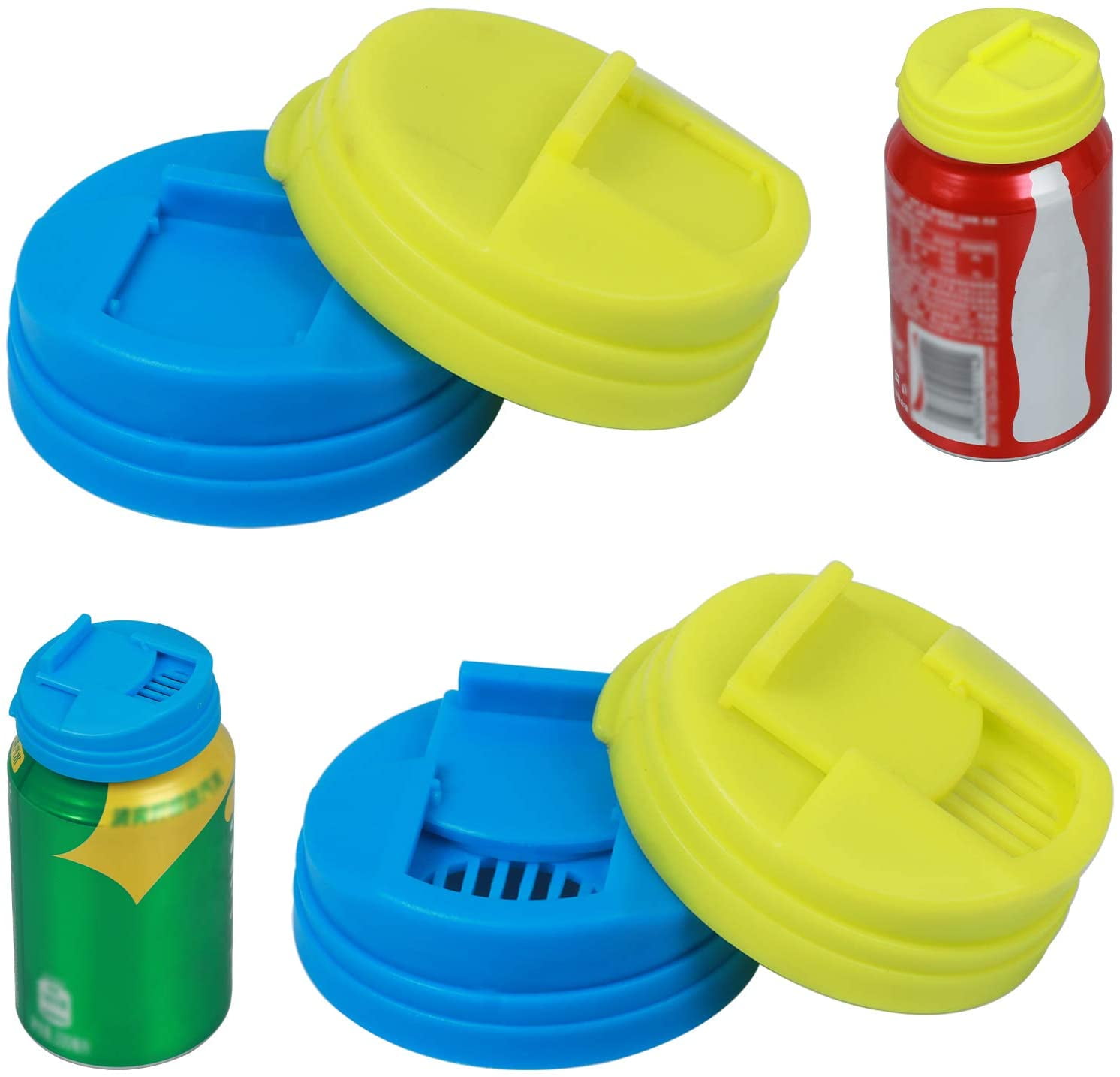 4 Pack Soda Can Covers Beer Cans Cover Leakproof Cap Press Type Splash