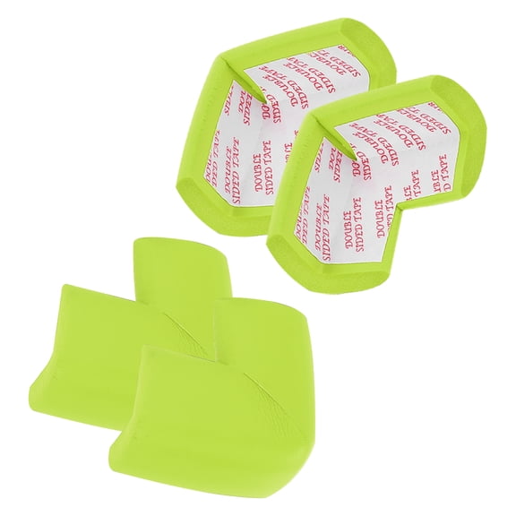 4 Pack Soft Corner Protector, Rubber Foam Furniture Proofing Corner Guards Edge for Fireplace Table, Grass Green